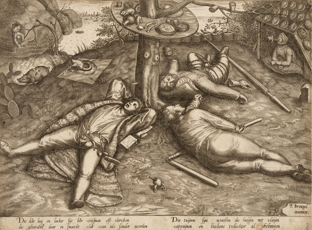 Bolluk Ülkesi by Pieter the Elder after Bruegel