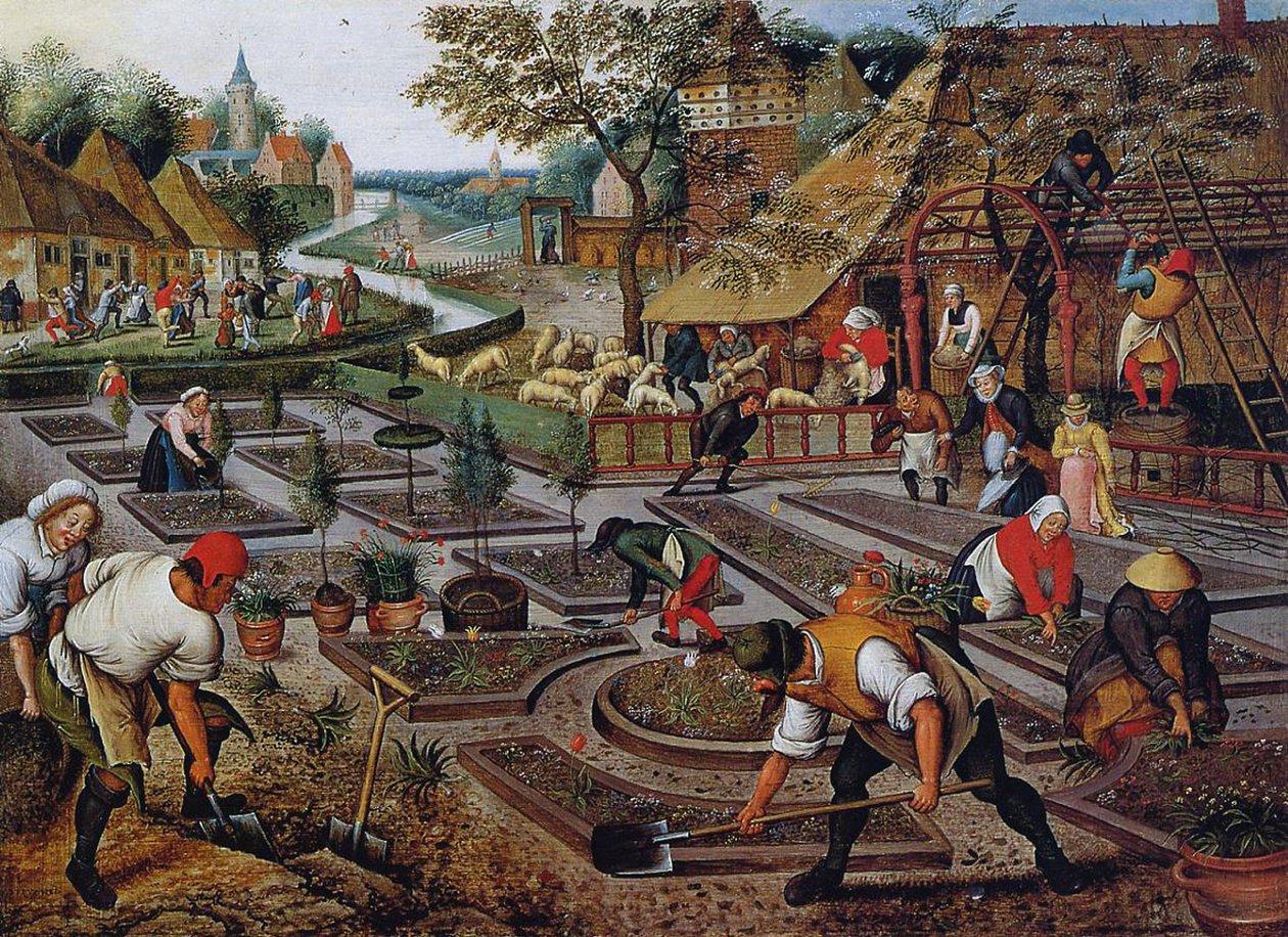 ತೋಟಗಾರಿಕೆ, c.1637-38 ಟರ್ಕ್ by Pieter Brueghel the Younger