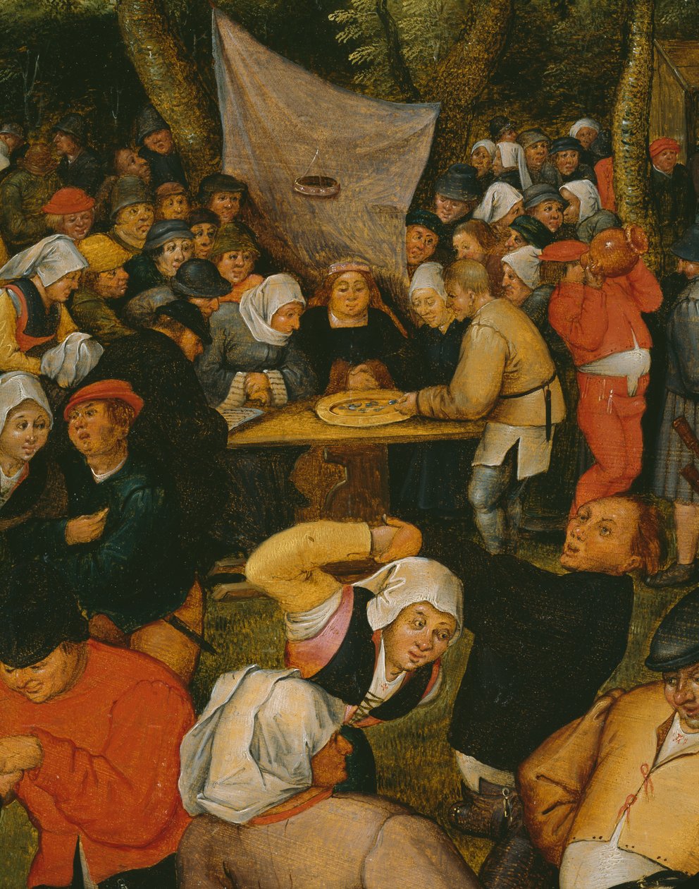 Açık hava düğün dansı, 1610 (detay) (ayrıca bkz. 346631) by Pieter Brueghel the Younger