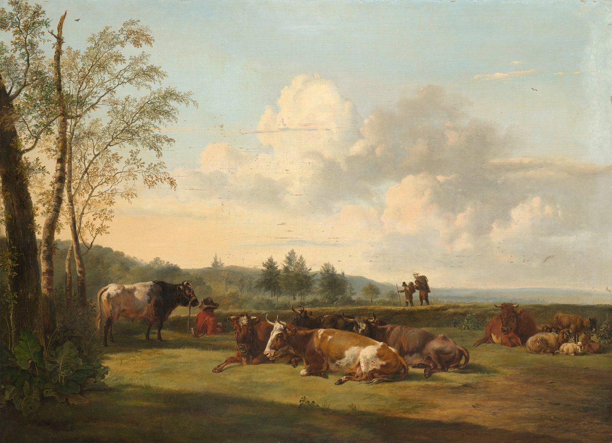 Sığır ile manzara by Pieter van Os  