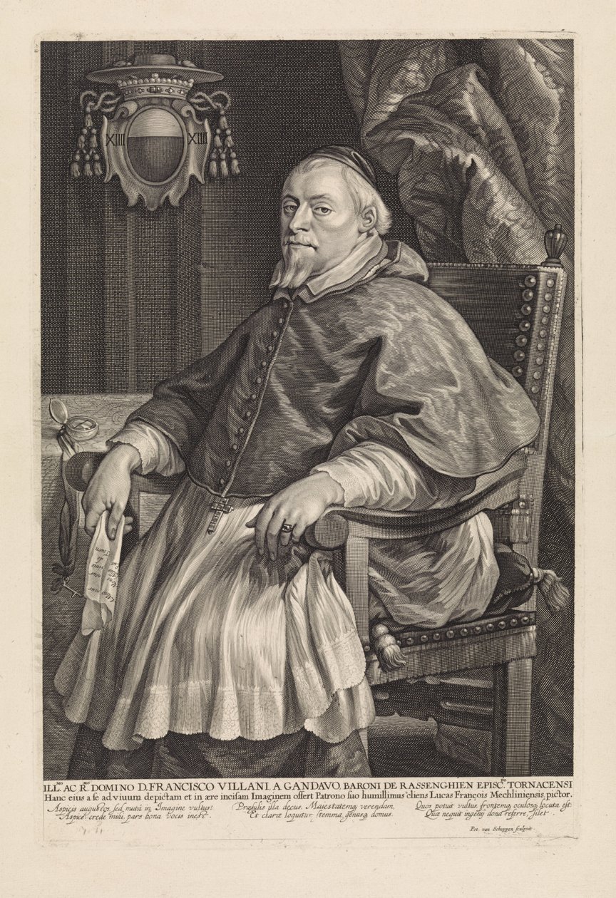 Tournai Piskoposu François Kötü Adamın Portresi by Pieter van Schuppen
