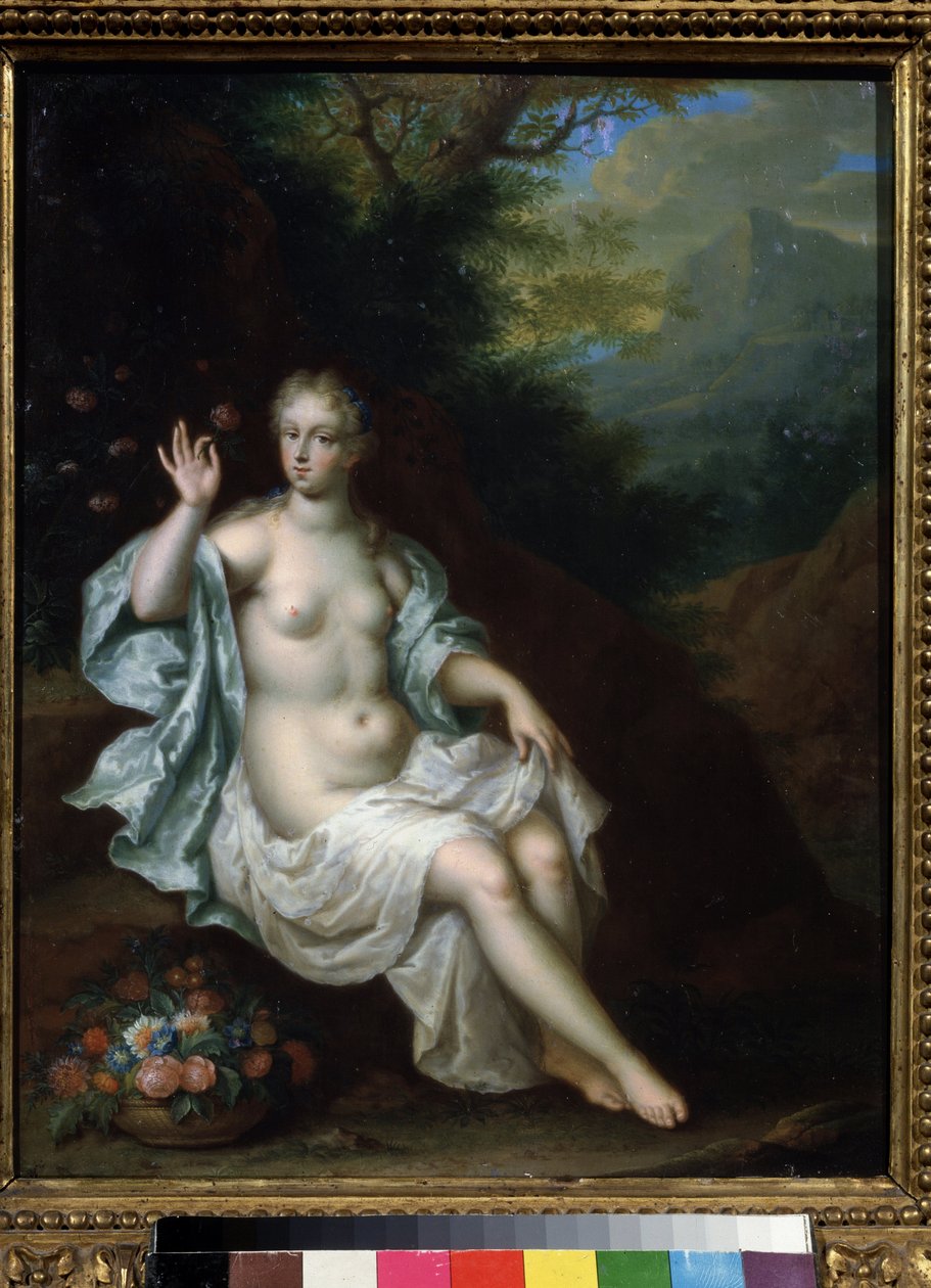 ""Peri Flore Portresi"" (Flora) Pieter Born (Borm) (1650-1682) Tarafından Boyama Puşkin Müzesi