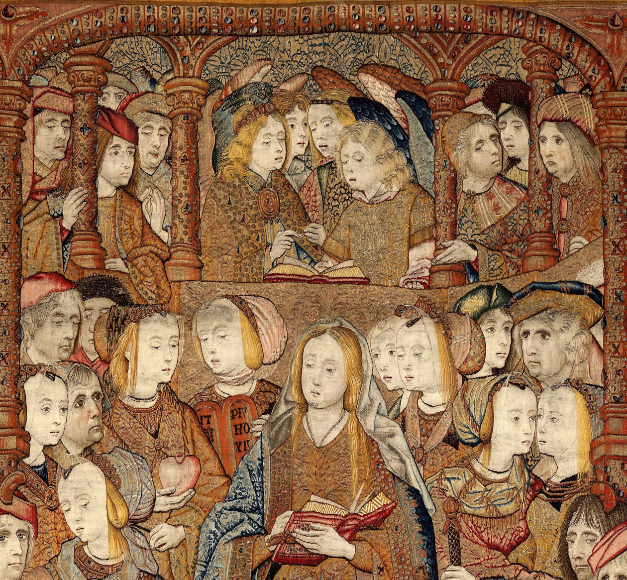 Tanrı'nın Annesinin veya Altın Serçelerin Zaferleri, 1500-02 dolayları (goblen) by Pieter (attr. to) Coecke van Aelst