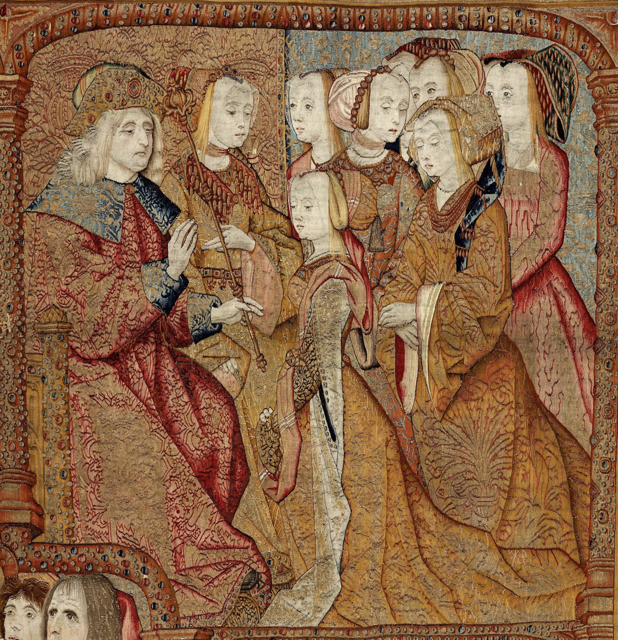 Tanrı'nın Annesinin veya Altın Serçelerin Zaferleri, 1500-02 dolayları (goblen) by Pieter (attr. to) Coecke van Aelst