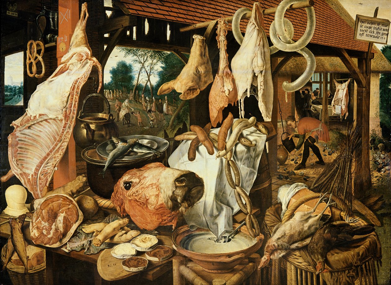 Mısır'a Uçuş, (Et Pazarı), 1551 by Pieter Aertsen