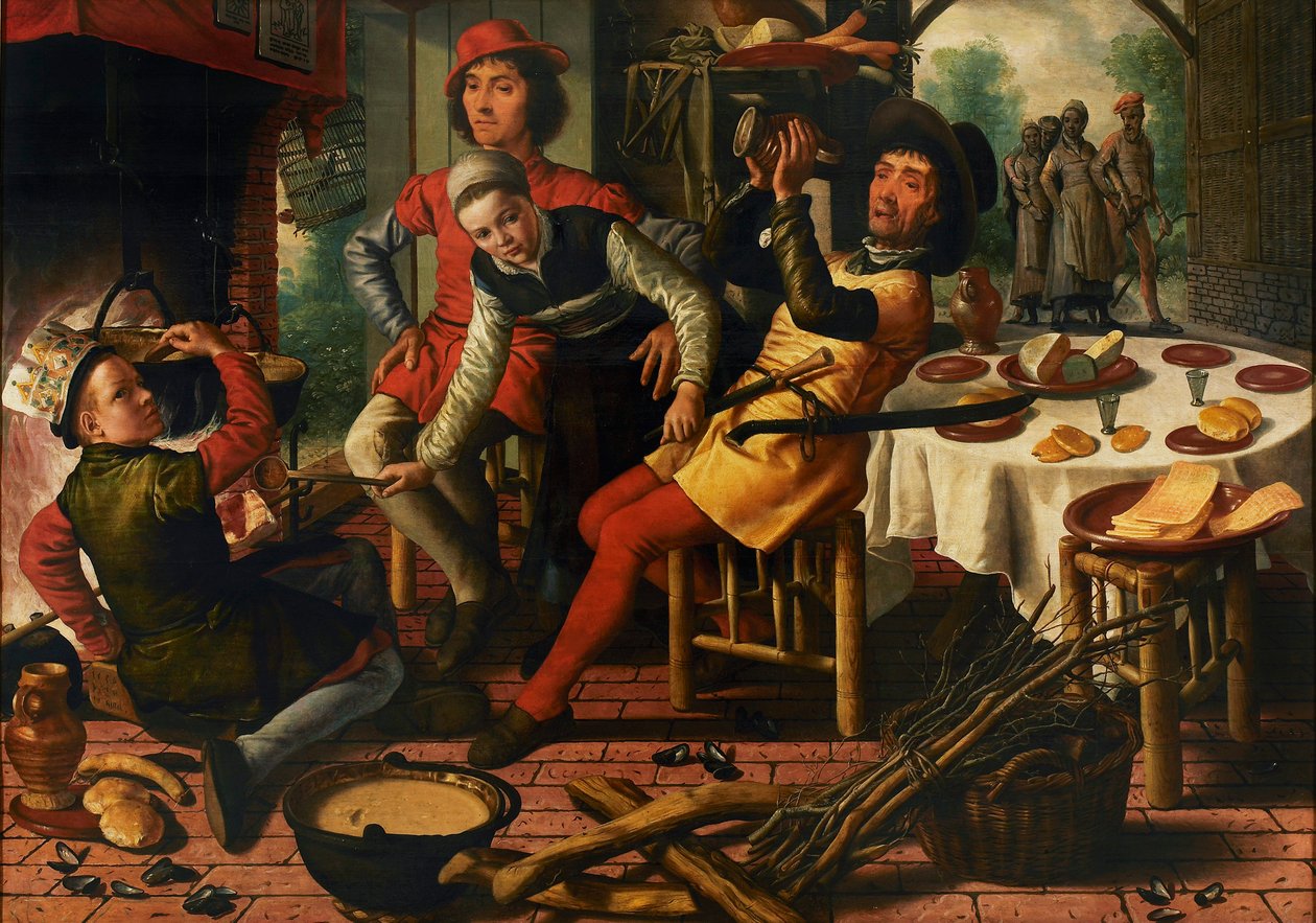 Ocağın Yanındaki Köylüler, 1556. by Pieter Aertsen