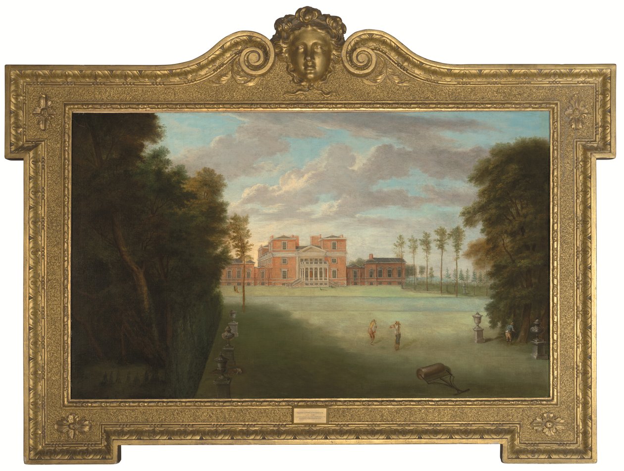 Tottenham Park, Wiltshire manzarası (tuval üzerine yağlıboya) by Pieter Andreas Rysbrack