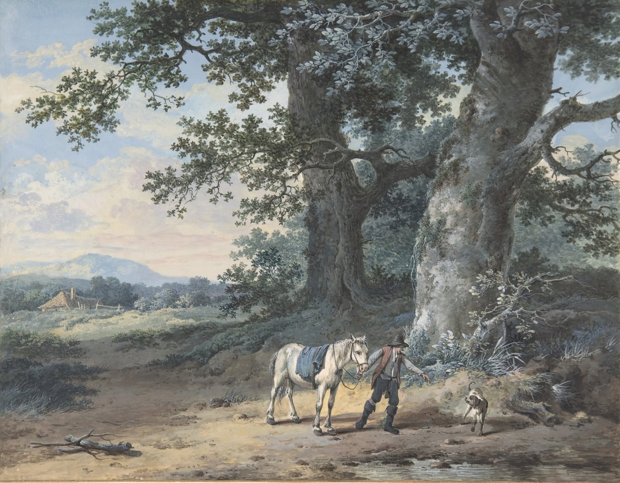 Bir Ormanın Eteklerinde Atına Önderlik Eden Köylü, 18. yüzyılın sonları ve 19. yüzyılın ortaları. by Pieter Barbiers
