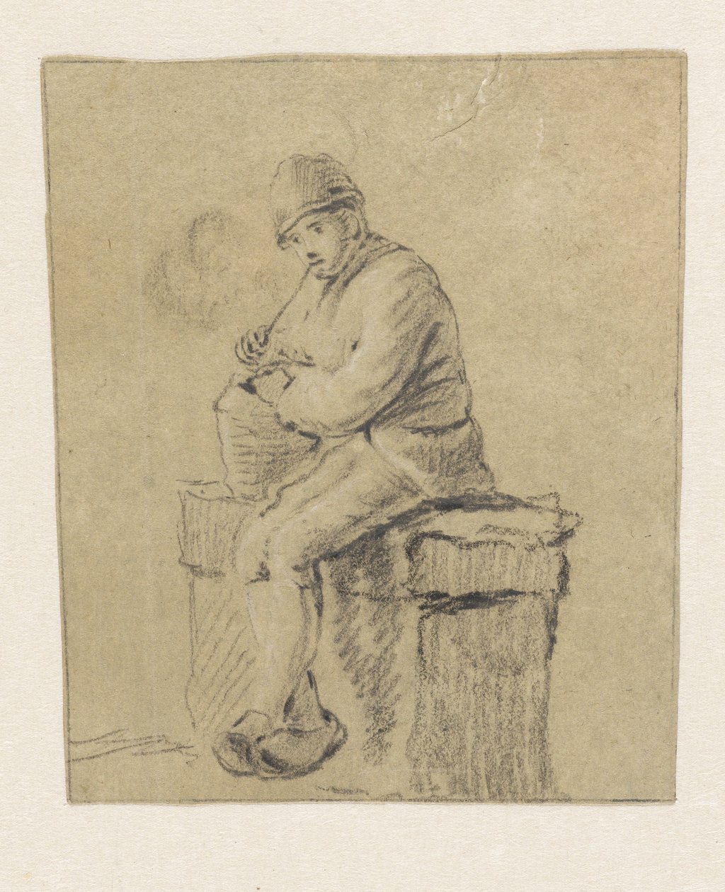 oturan köylü by Pieter Bartholomeusz. Barbiers