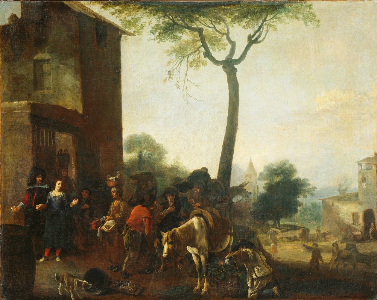 Asmaların Hasat Edilmesi by Pieter Bodding van Laer (manner of)
