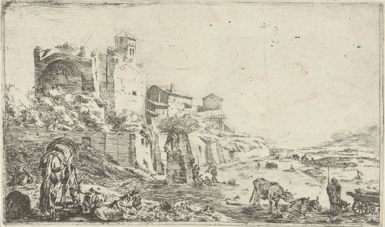 Venüs ve Roma Tapınağı Harabeleri by Pieter Bodding van Laer