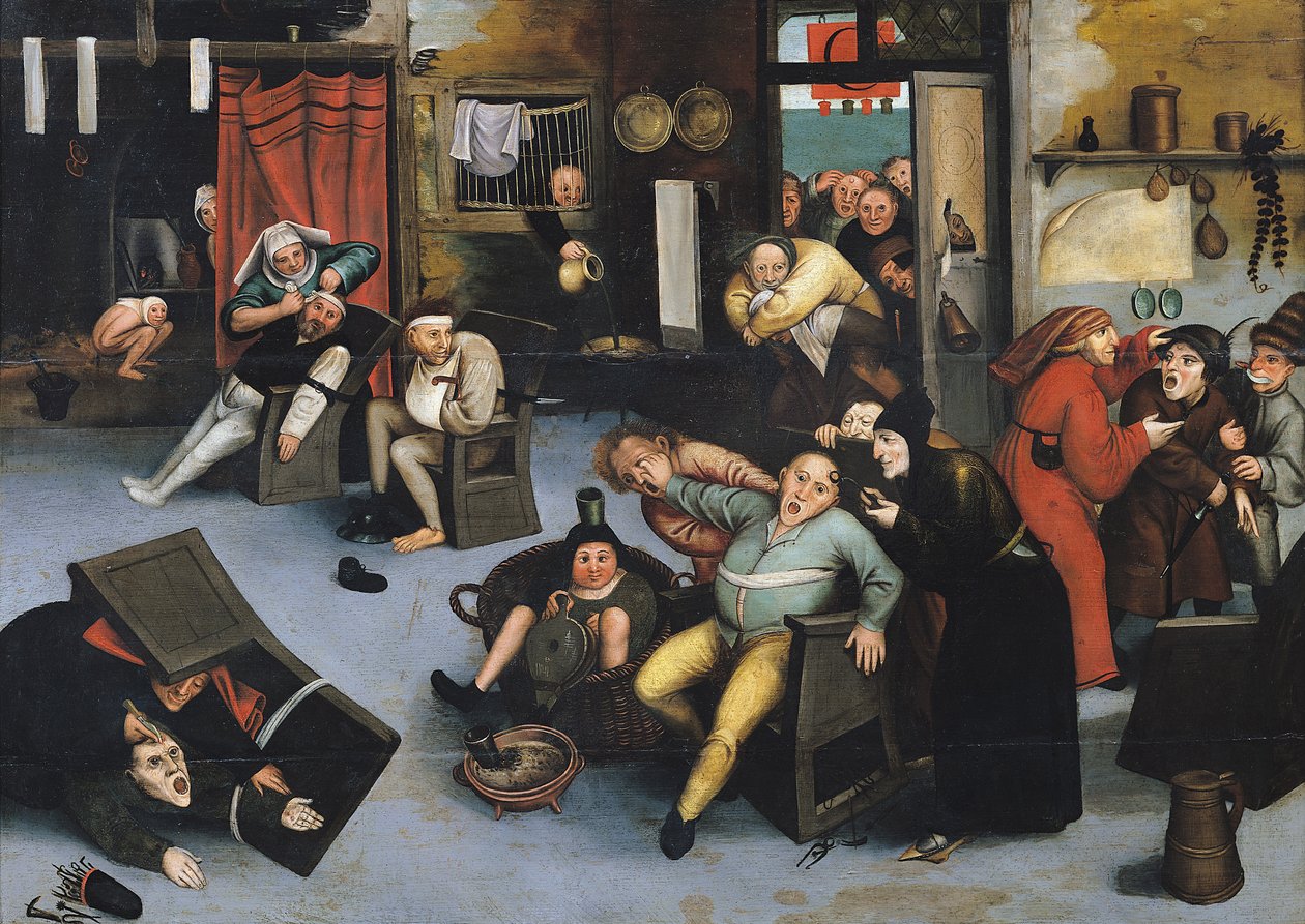 Delilik Taşını Kesmek veya Kafada Bir Operasyon by Pieter Bruegel the Elder