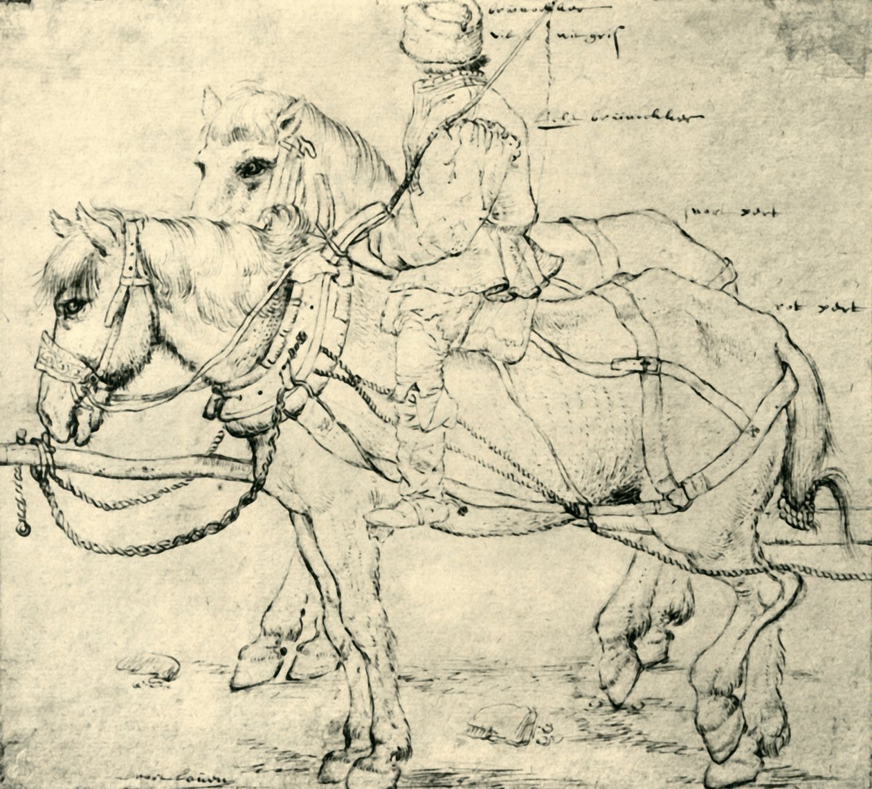 Binici ve iki at, 1559-1563, 1943. by Pieter Bruegel the Elder