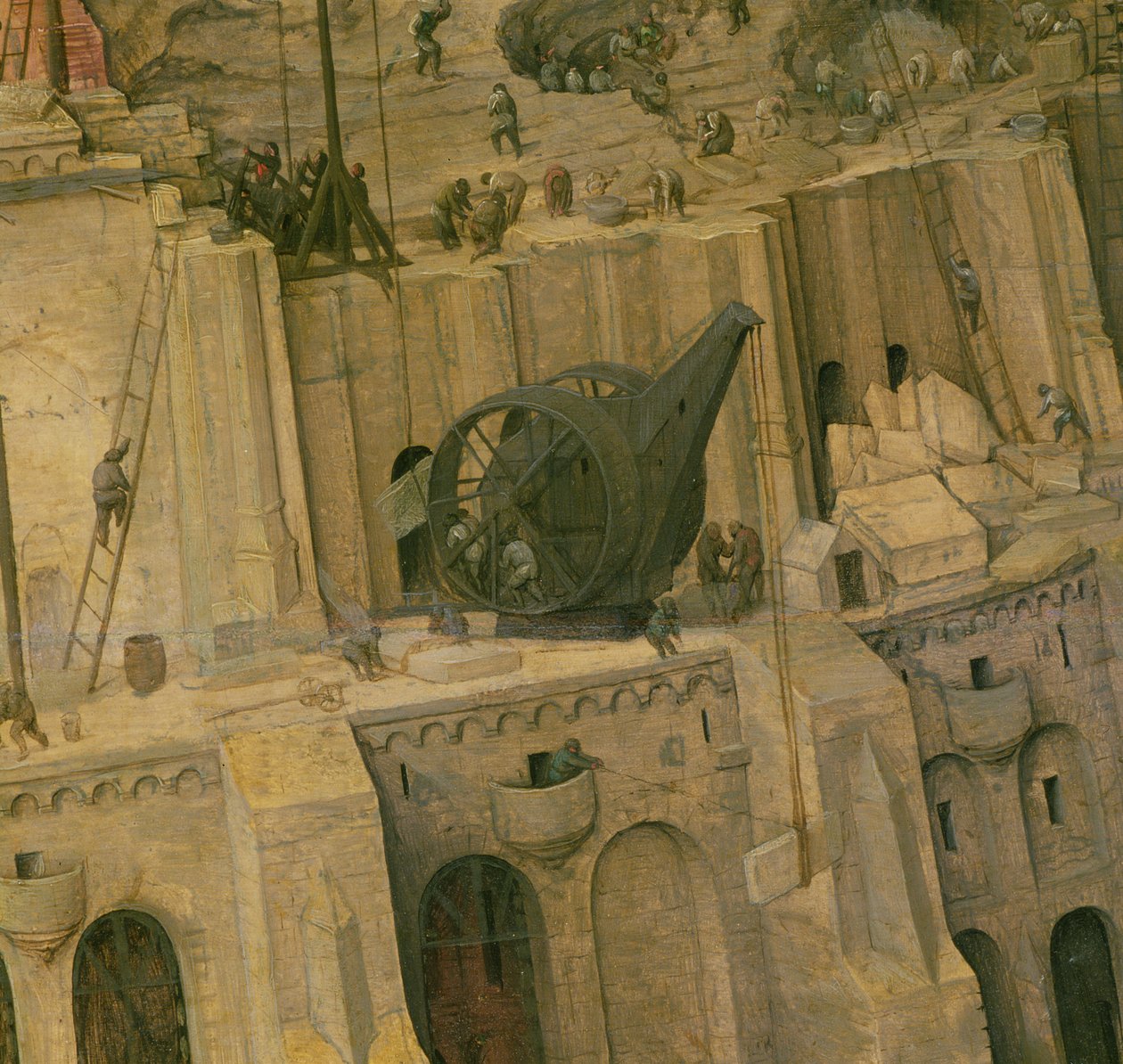 Babil Kulesi, yapım işinin detayı, 1563 (345 detayı) by Pieter Bruegel the Elder