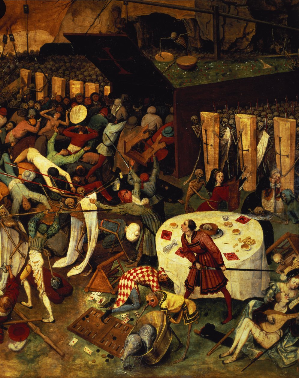 Ölümün Zaferi, sağ alt bölümün detayı, 1562 by Pieter Bruegel the Elder