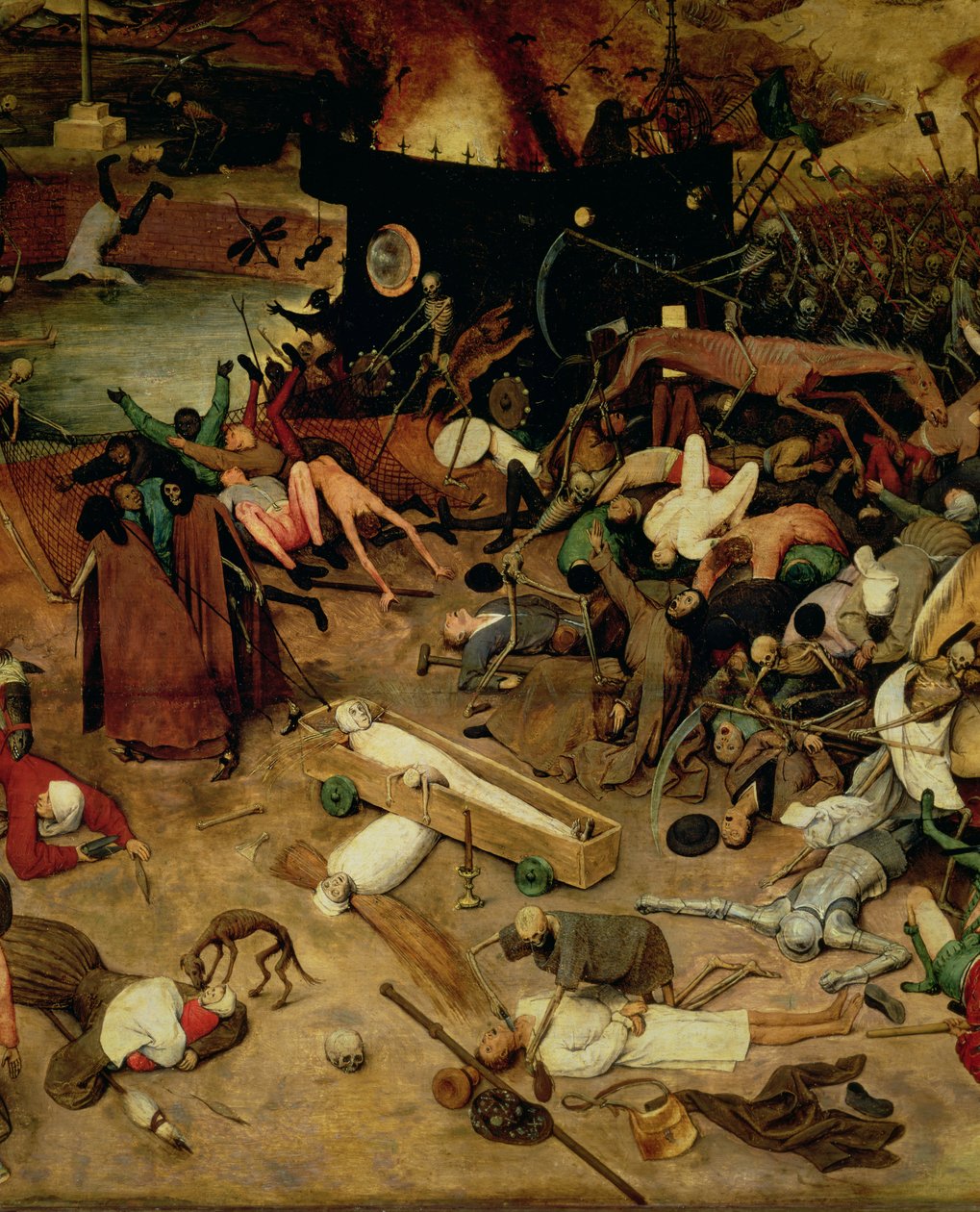 Ölümün Zaferi, orta bölümün detayı, 1562 by Pieter Bruegel the Elder