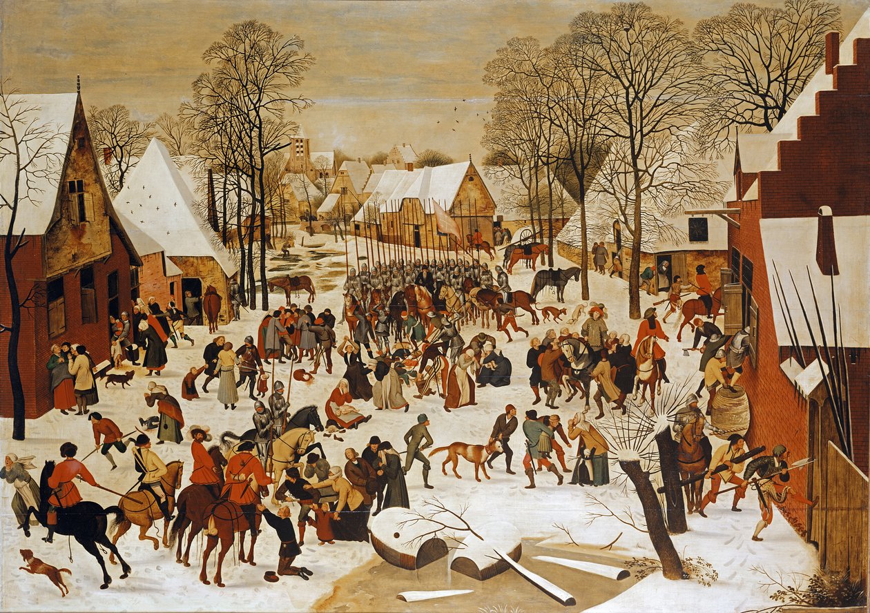 Masumların Katliamı ile Bir Kış Manzarası by Pieter Brueghel the Younger