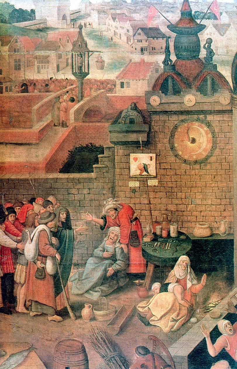 Mesih, Tacirleri Tapınaktan Sürerken detay, c1584-1638 by Pieter Brueghel the Younger