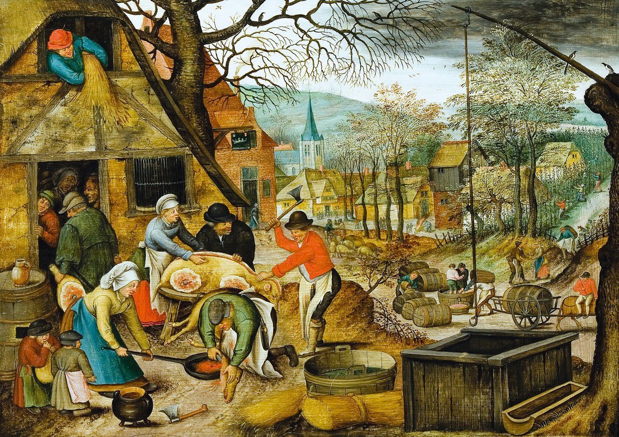 Four Seasons: Sonbahar, 16. yüzyılın ikinci yarısı.. by Pieter Brueghel the Younger