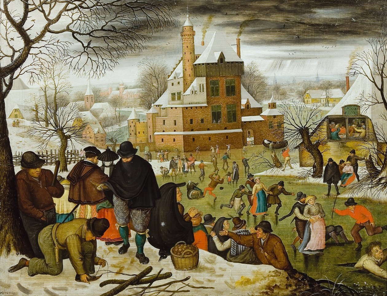 Dört Mevsim: Kış, 16. yüzyılın ikinci yarısı.. by Pieter Brueghel the Younger