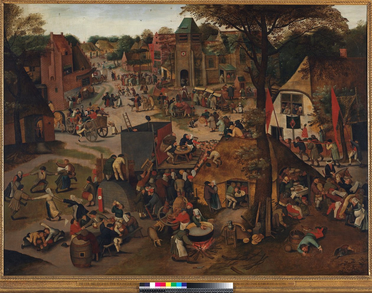 Aziz Hubert ve Aziz Anthony Onuruna Köy Festivali, 1632 by Pieter Brueghel the Younger