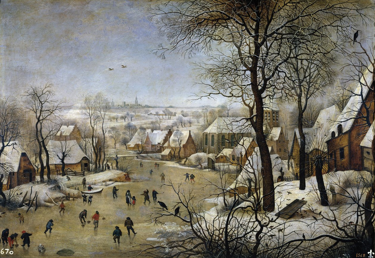 Kuş Tuzağı ile kış manzarası, yaklaşık 1601 by Pieter Brueghel the Younger