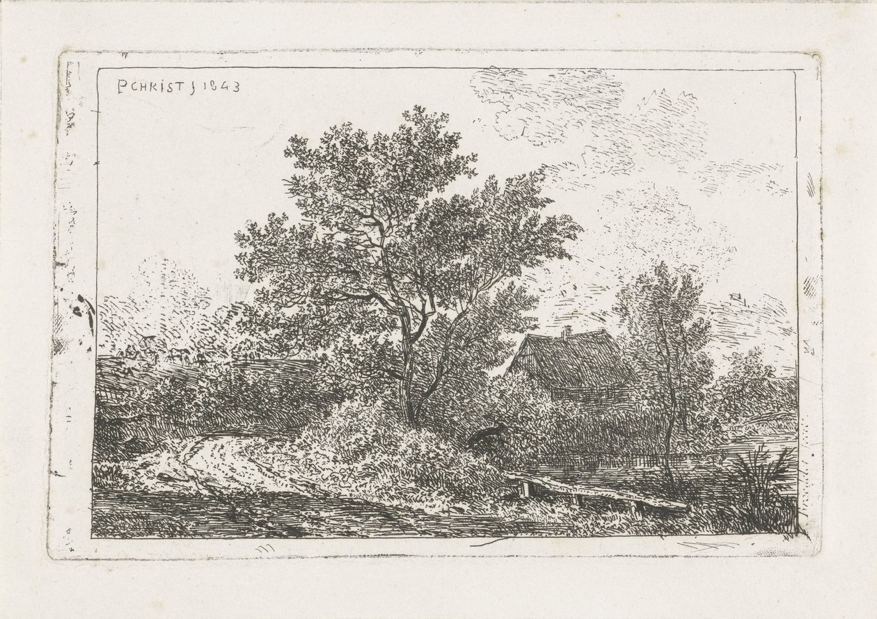 Çiftlik ile manzara by Pieter Casper Christ