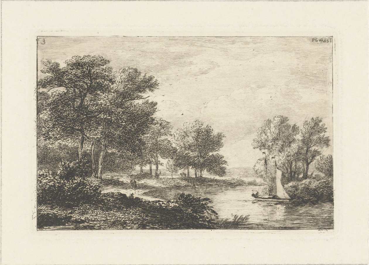 Yelkenli ile nehir manzarası Su manzaraları (dizi başlığı) by Pieter Casper Christ