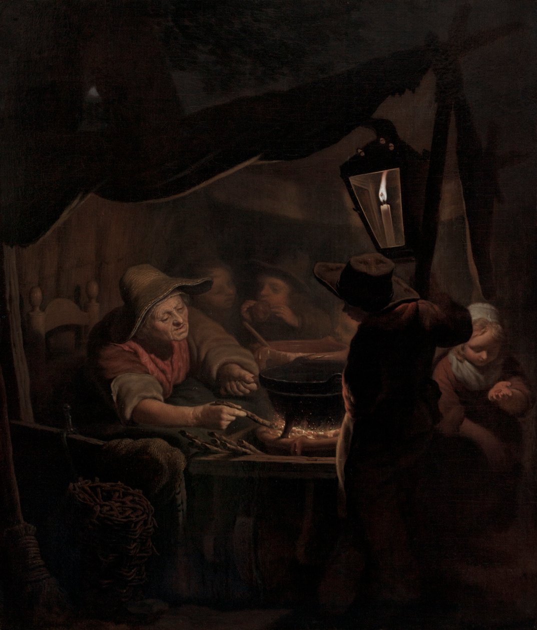 Mum Işığından Bir Donut Yapıcı, 1815 by Pieter Christoffel Wonder