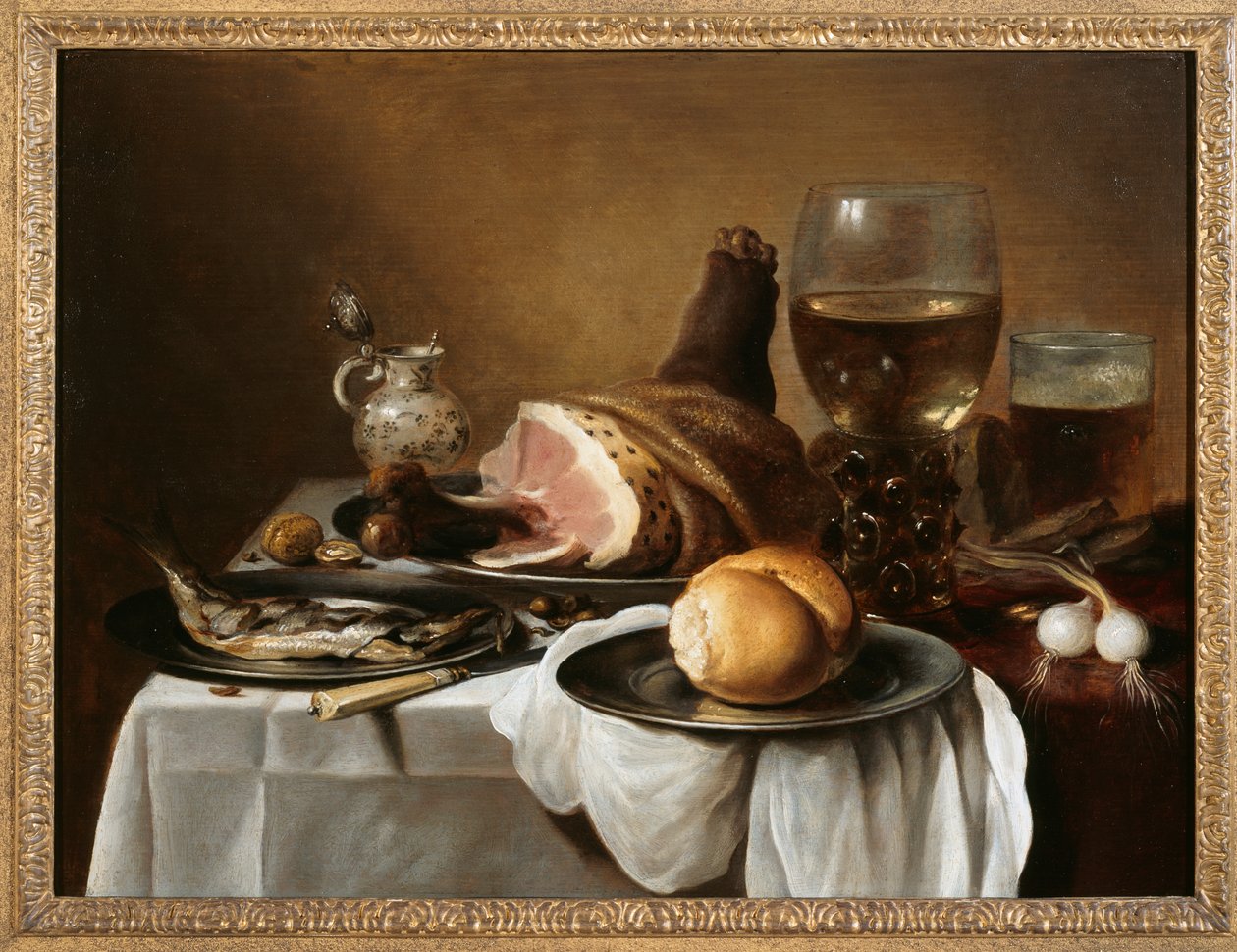 Kahvaltı parçası, c.1640 (panel üzerine yağlı boya) by Pieter Claesz