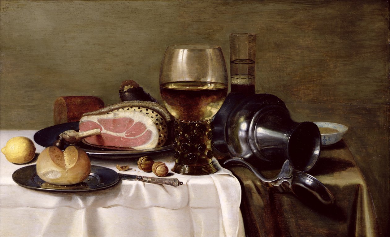 Jambonlu Natürmort by Pieter Claesz