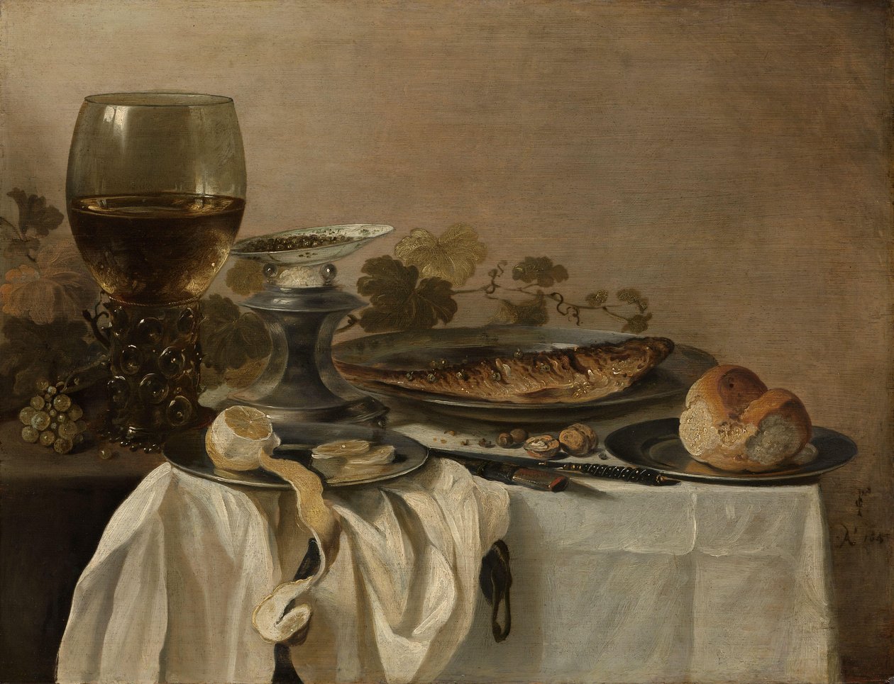 Balıkla Natürmort by Pieter Claesz