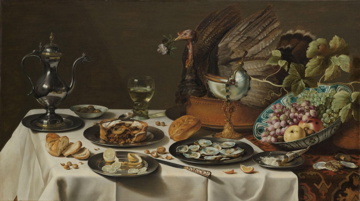 Türkiye Turtası ile Natürmort Türkiye Pastası ile Natürmort by Pieter Claesz