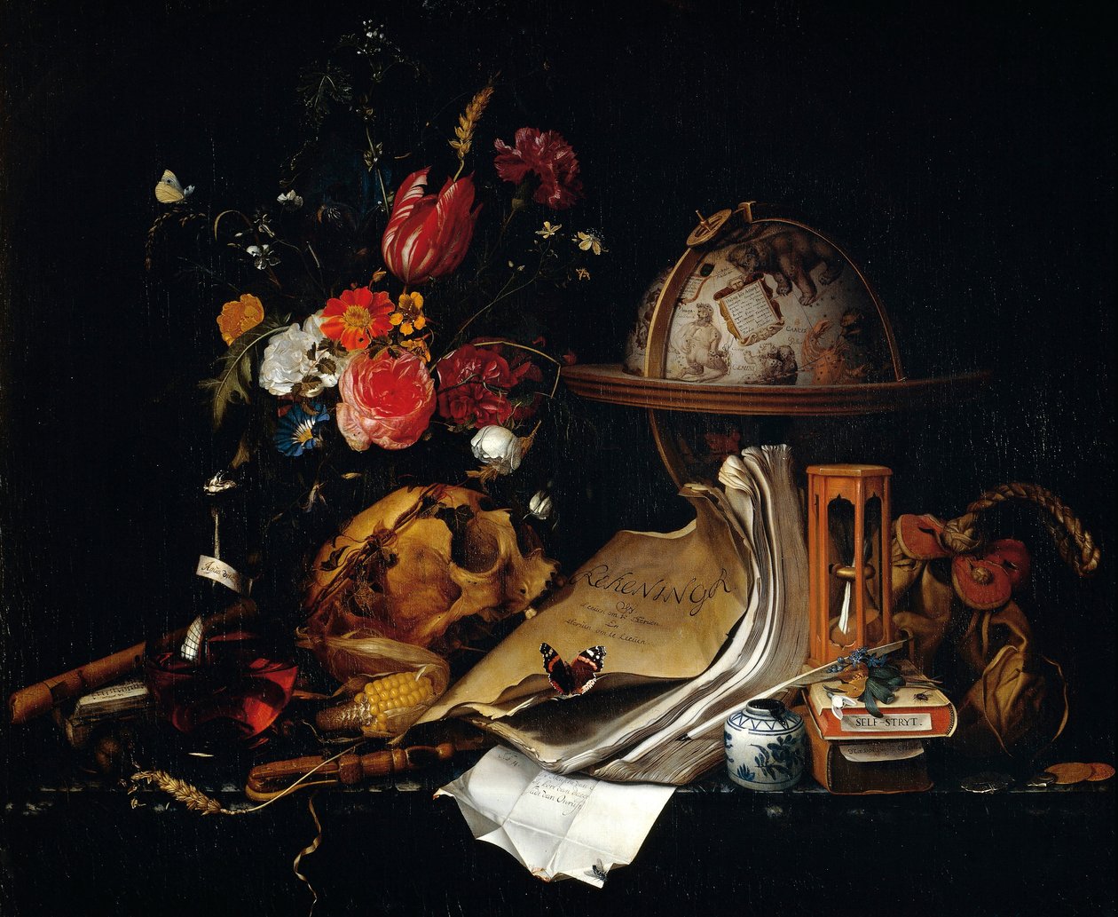 Vanitas, Pieter Claesz (1597-1660) tarafından. by Pieter Claesz