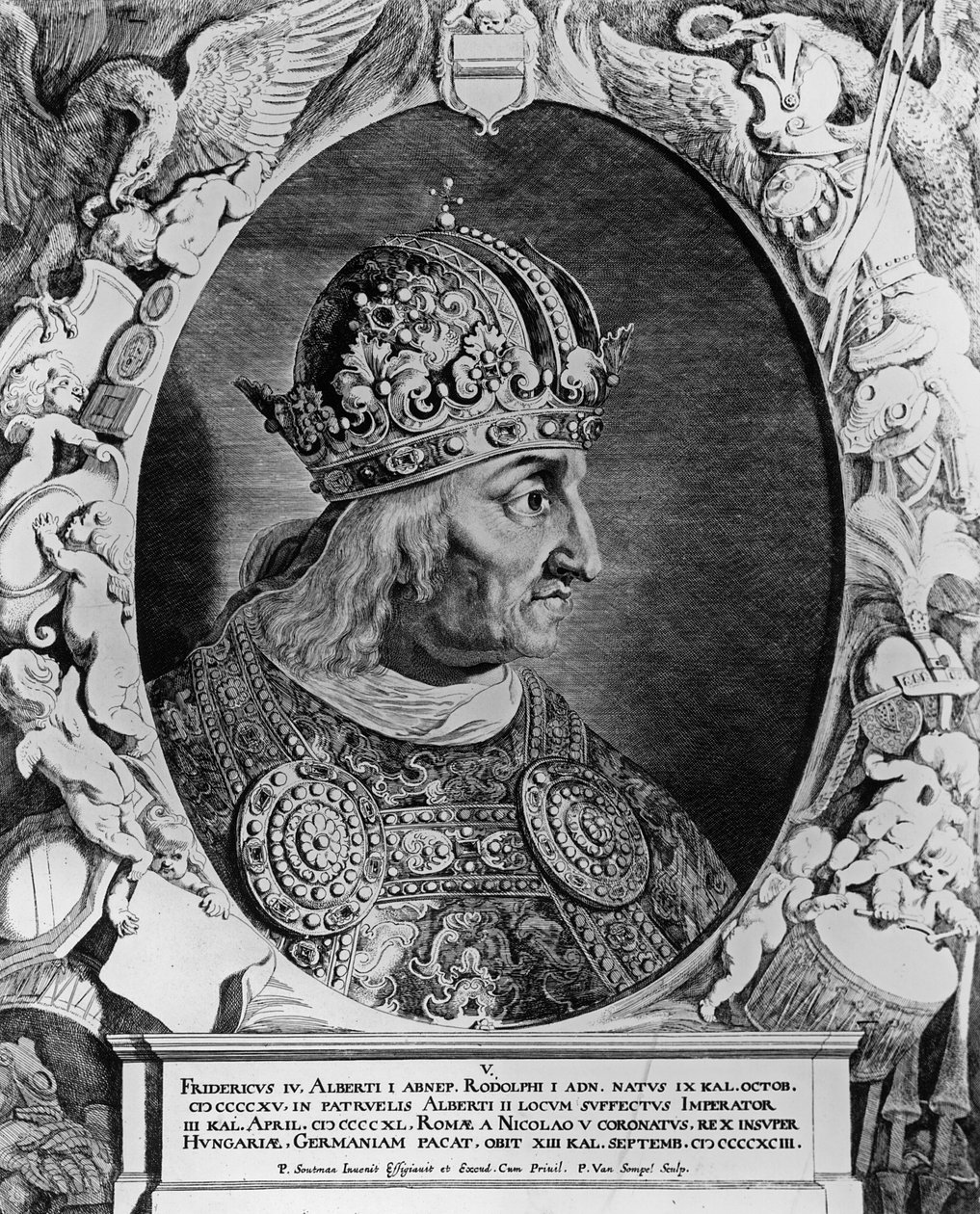 Frederick IV (1415-1493), Kutsal Roma İmparatoru, Sompel, Pieter van (b.c.1600) tarafından oyulmuş portresi by Pieter Claesz Soutman