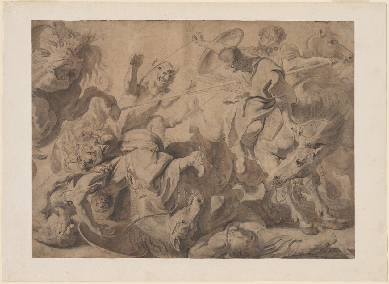 aslan avı by Pieter Claesz Soutman and Sir Peter Paul Rubens