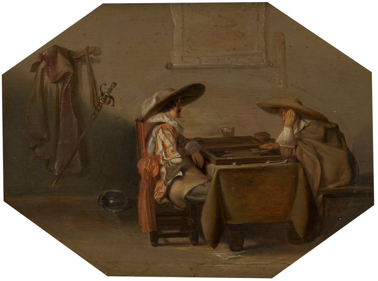 Tric-Trac Oyuncuları, 1628 by Pieter Codde