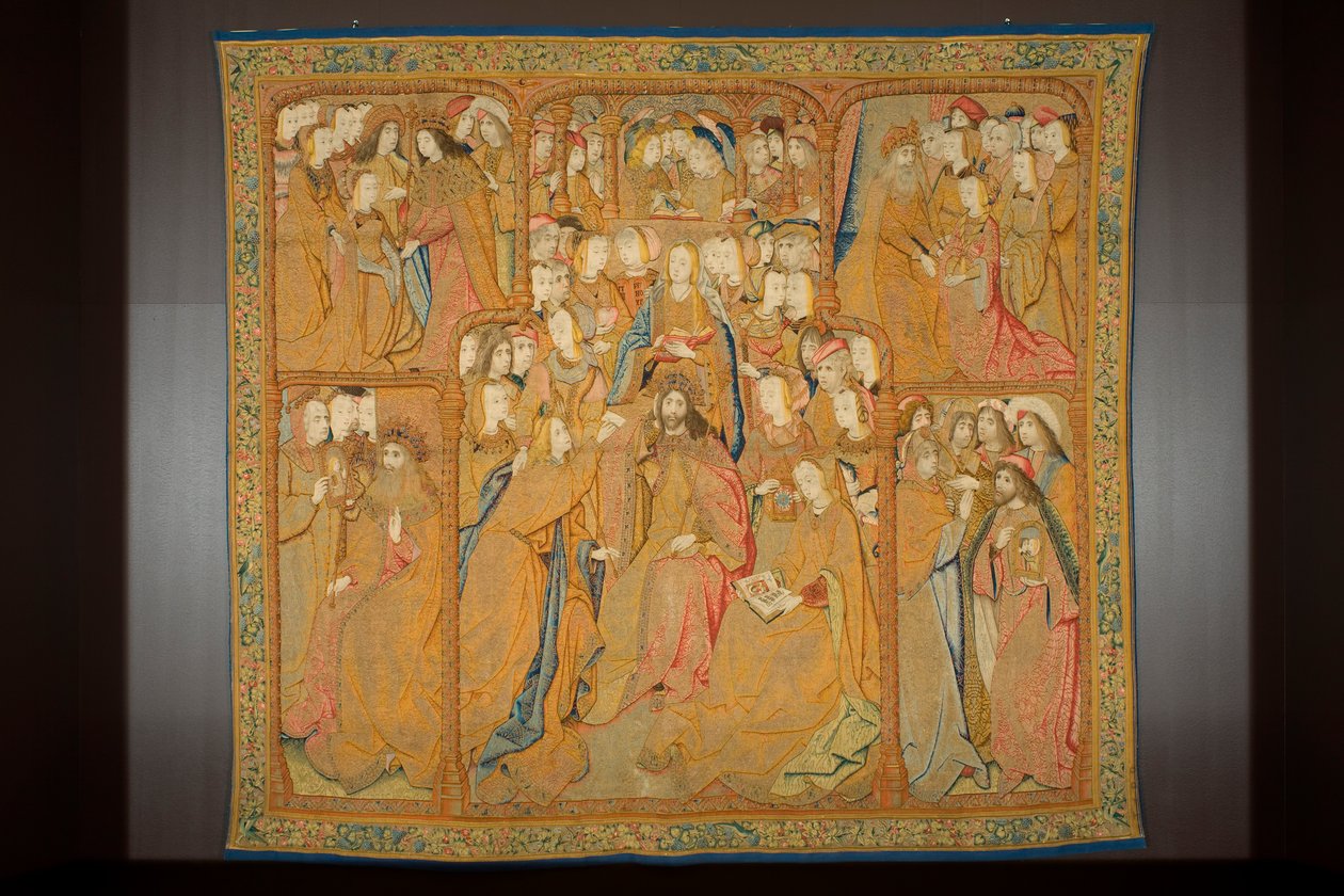 Flaman halısı. Müjde, c.1502-04 (altın, gümüş, ipek ve yün) by Pieter Coecke van Aelst