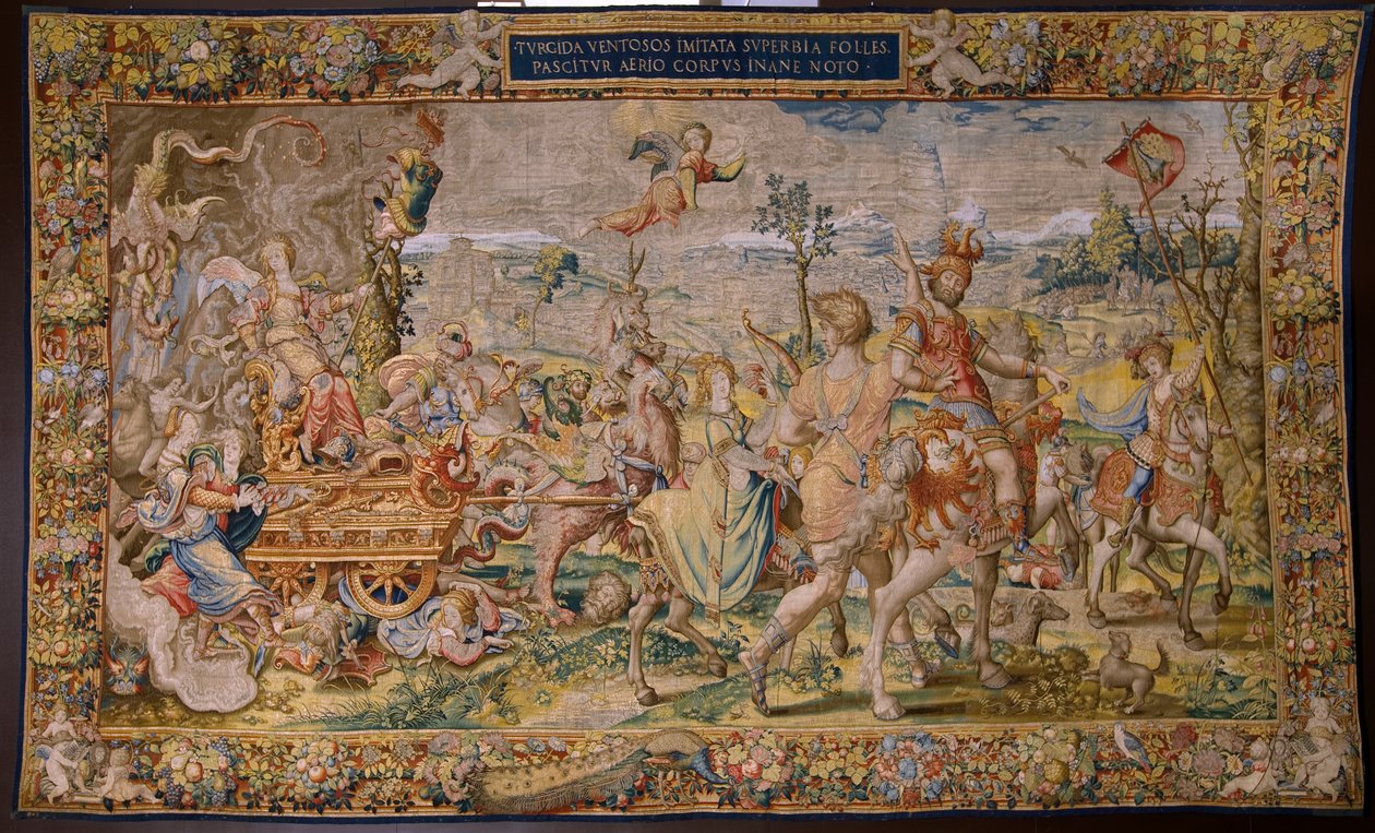 Flaman halısı. Yedi büyük günah: Kibir (gurur). Karikatürist Pieter Coecke van Aelst. Brüksel Atölyesi. yaklaşık 1542-1544. by Pieter Coecke van Aelst