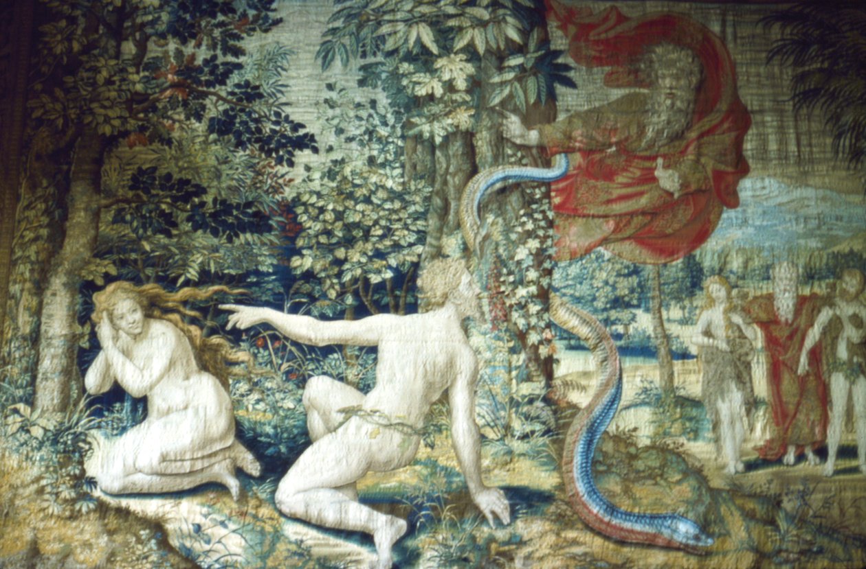 Floransa. Düşüşten sonra Adem ve Havva, Brüksel Goblen, 1548, 20. yüzyıl by Pieter Coecke van Aelst