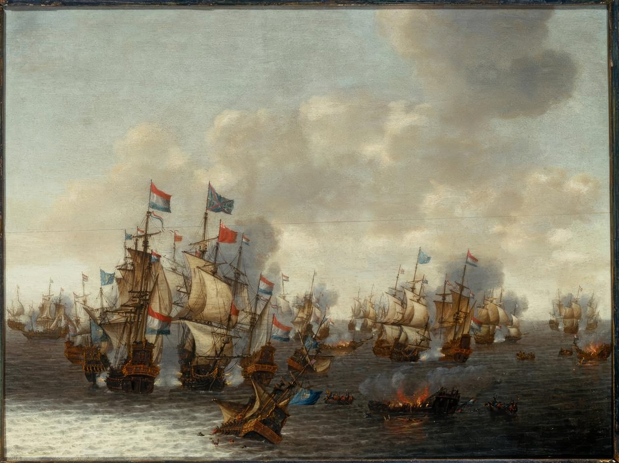 Dört günün deniz savaşı by Pieter Cornelisz. Soest