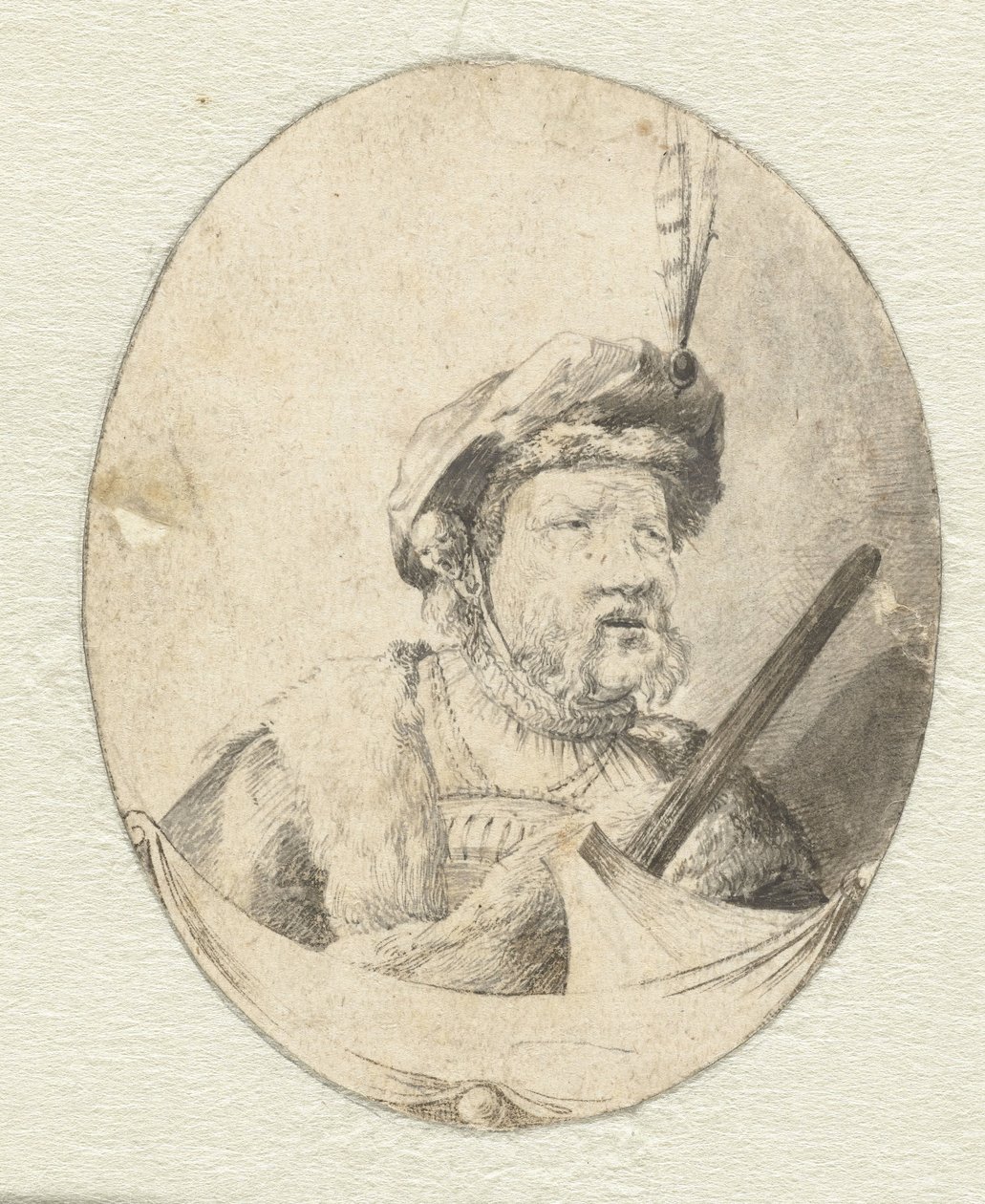 Oryantal giyimli bir adamın büstü by Pieter Cornelisz. Verbeeck (possibly)