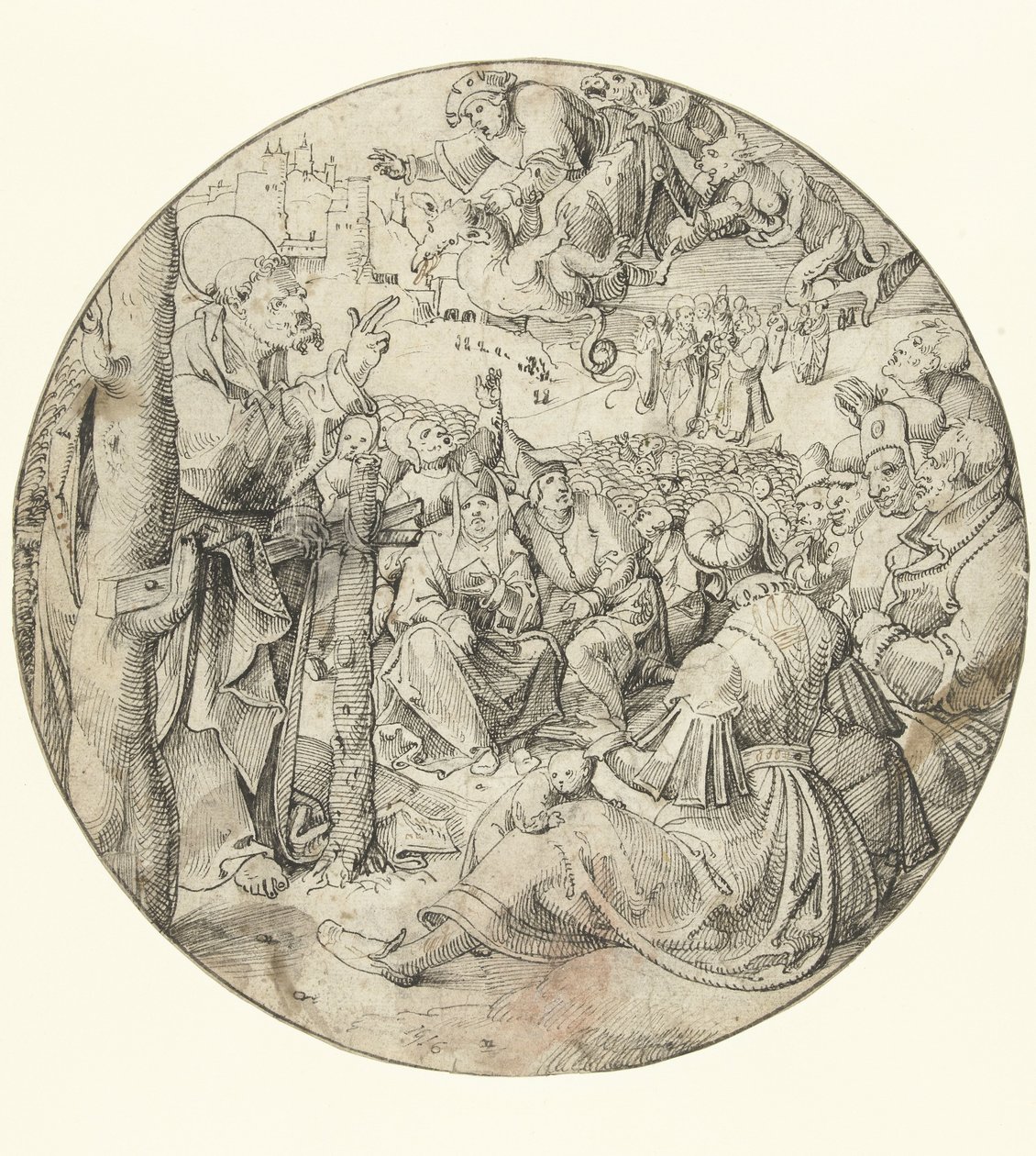 Peter, Sihirbaz Simon'un düşüşüne neden olur by Pieter Cornelisz. genaamd Kunst