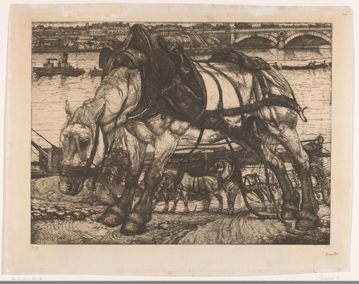 Beast of Work (nesne üzerindeki orijinal başlık) The Hitch (nesnedeki orijinal seri başlığı) by Pieter Dupont (signed by artist)
