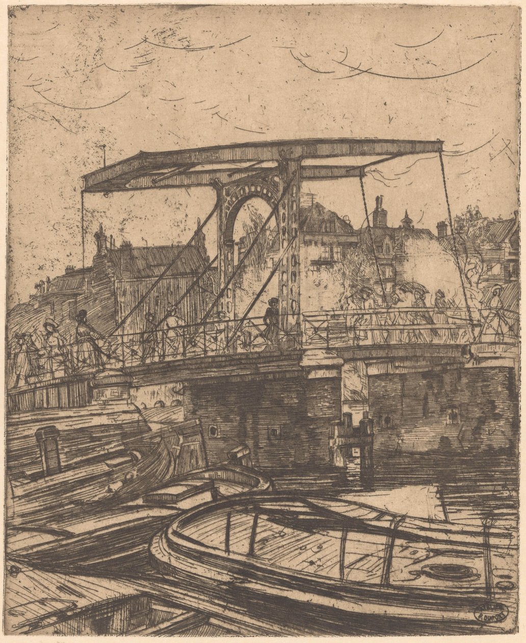 Amsterdam'da Sıska Köprü by Pieter Dupont