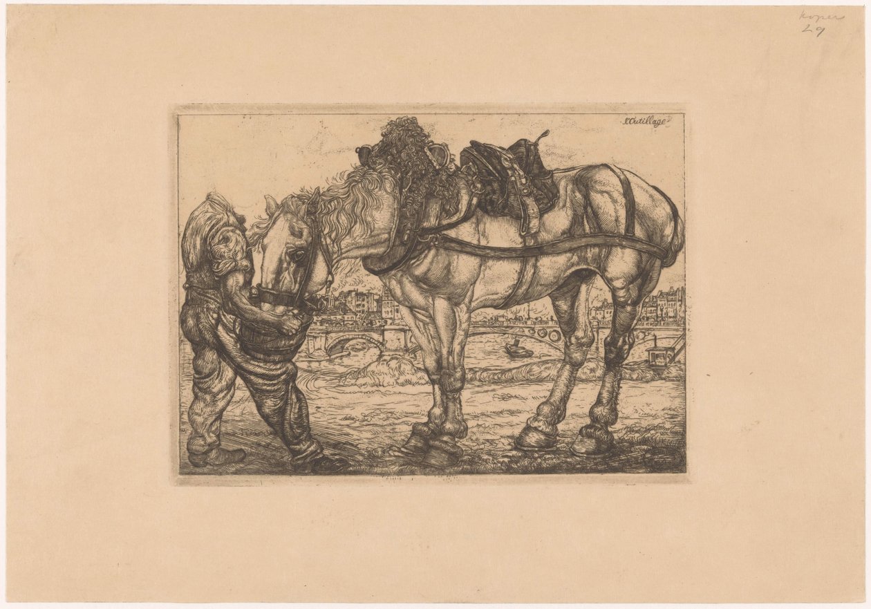 Adam bir kovadan bir at besler L