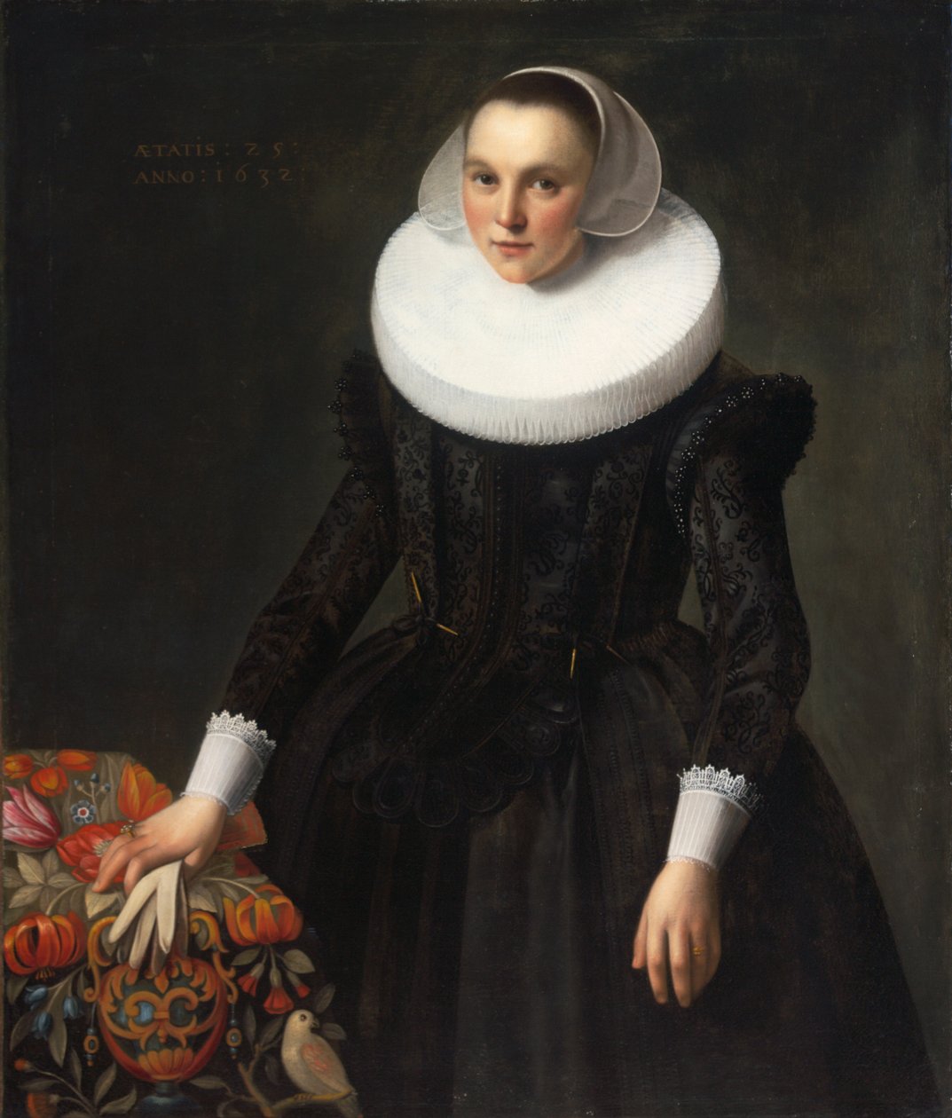 Genç Bir Hanımın Portresi - Genç Bir Hanımın Portresi, Grebber, Pieter Fransz de (c. 1600-1652/3). tuval üzerine yağlıboya by Pieter Fransz. de Grebber