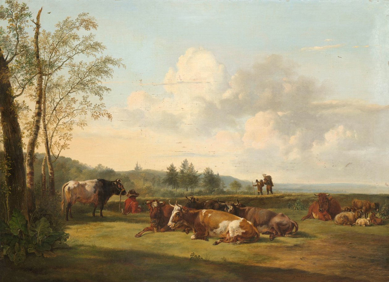 Sığır ile manzara by Pieter Gerardus van Os