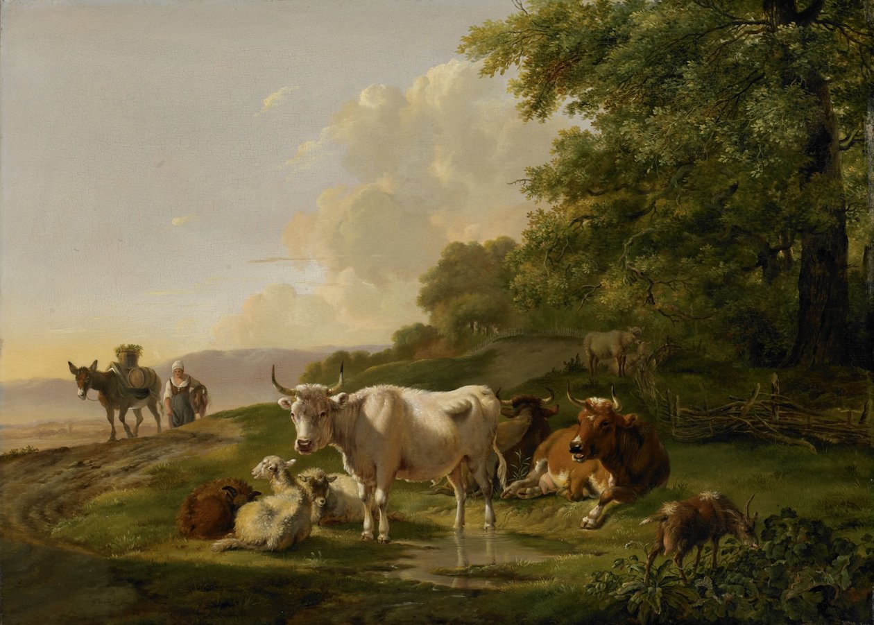 Sığır ile manzara by Pieter Gerardus van Os