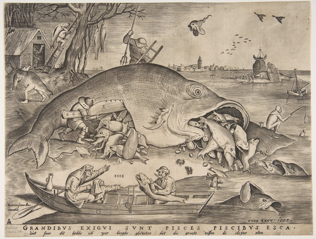 Büyük Balık Küçük Balığı Ye, 1557 by Pieter Heyden van der